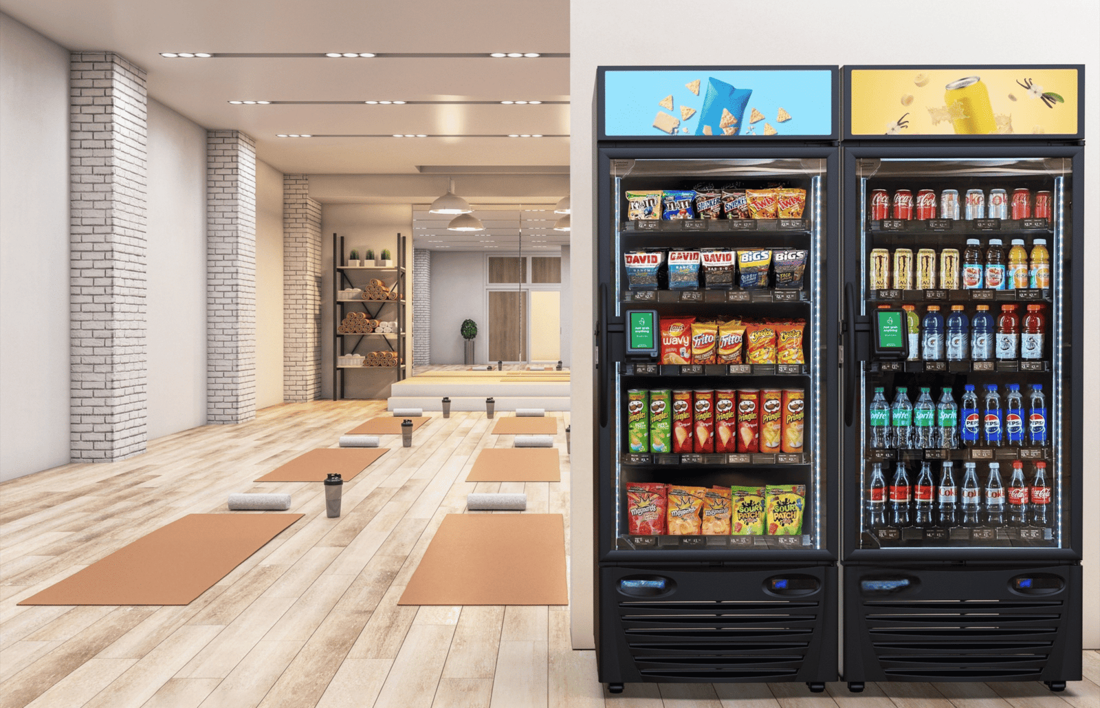 Vending Machines in Gym Yogo Studio